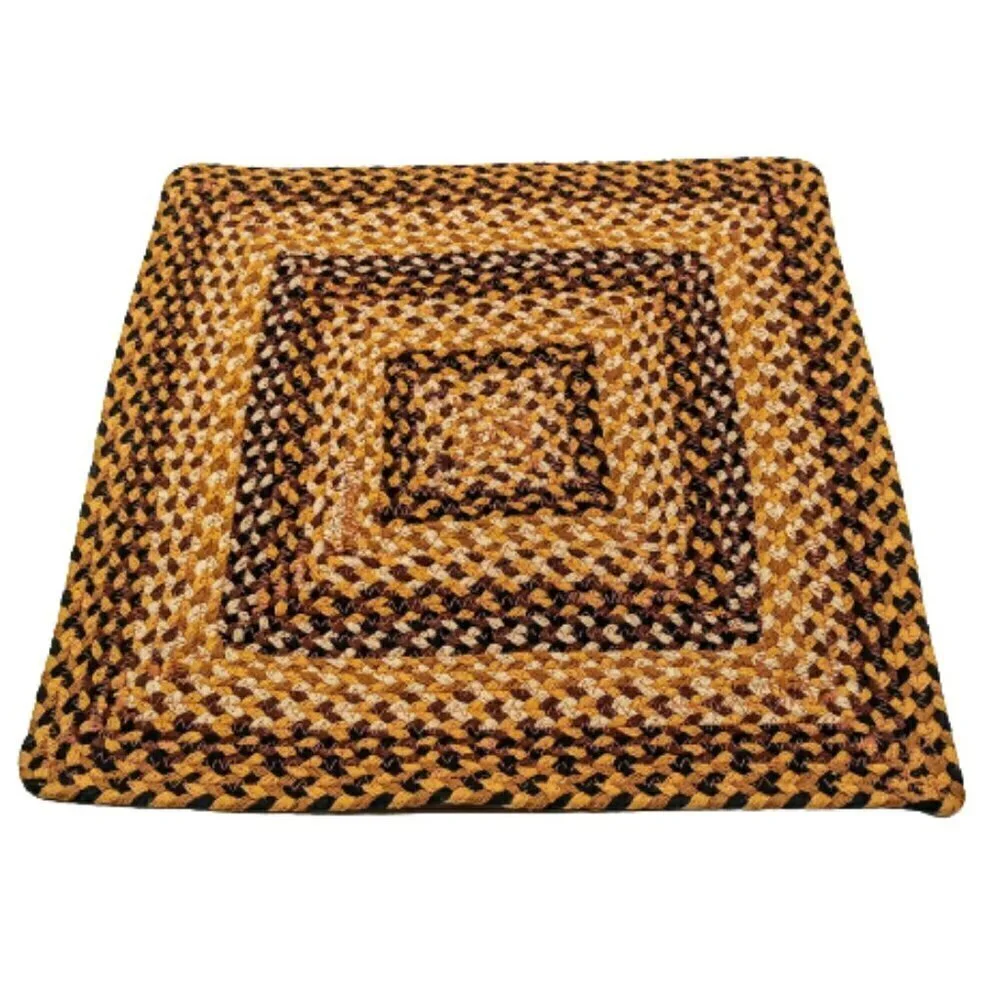 Set of 2 Handmade Braided Cotton Square Table Mats